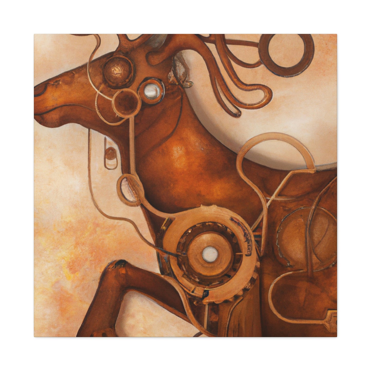 Elk in Steampunk Times - Canvas