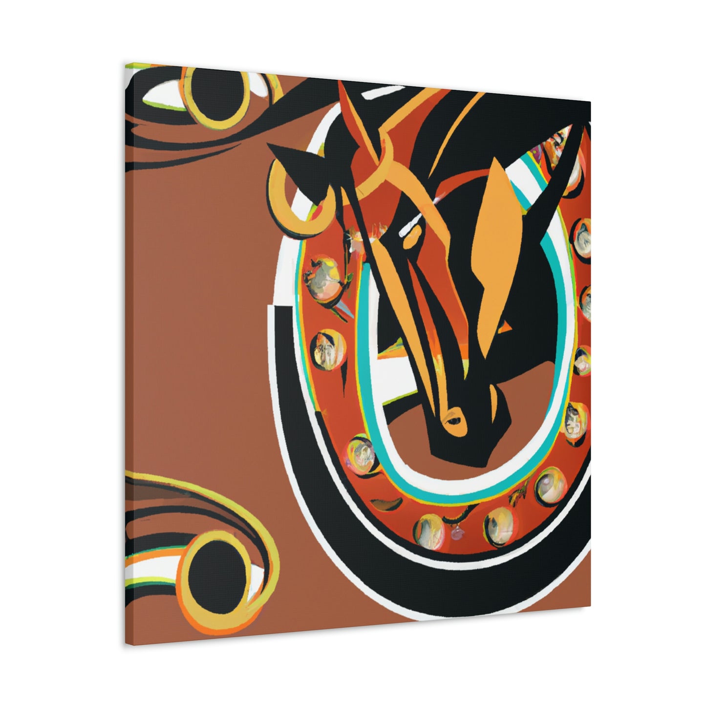 "Horseshoe Art Deco" - Canvas