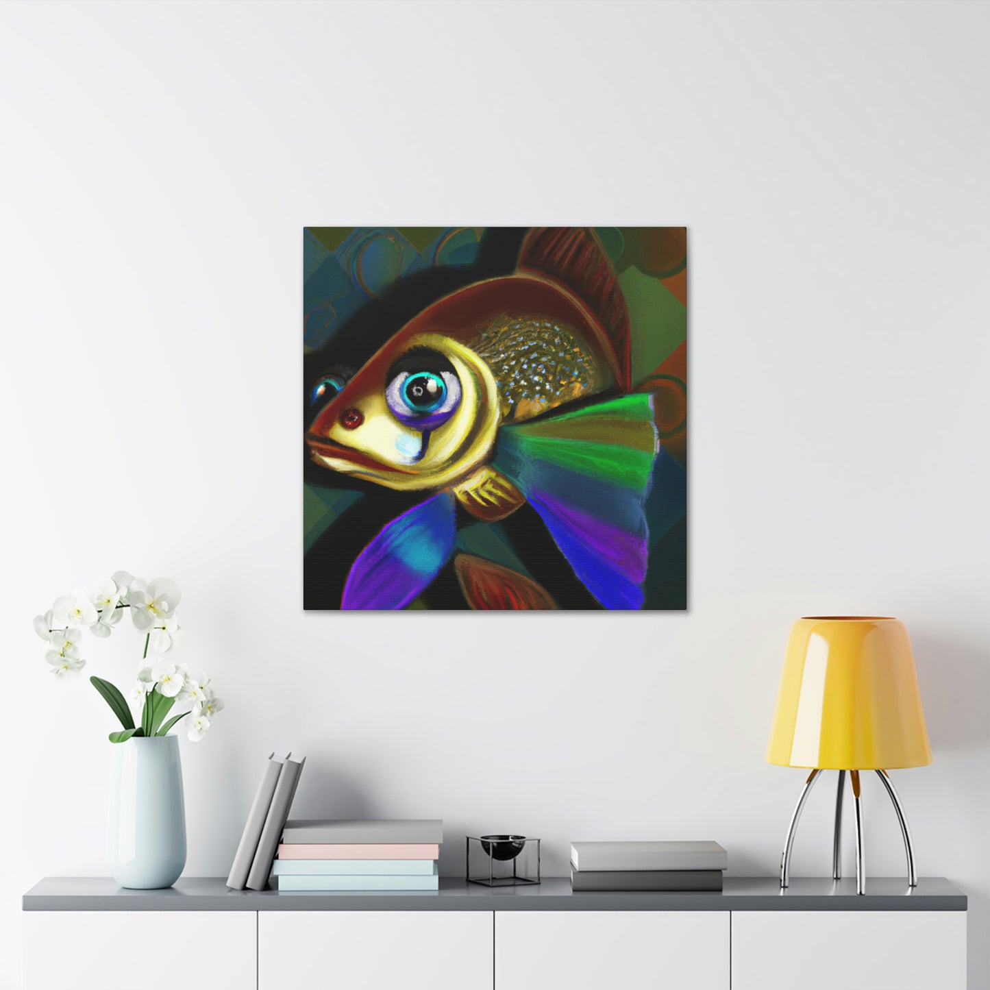 Guppy Art Deco Swirl - Canvas