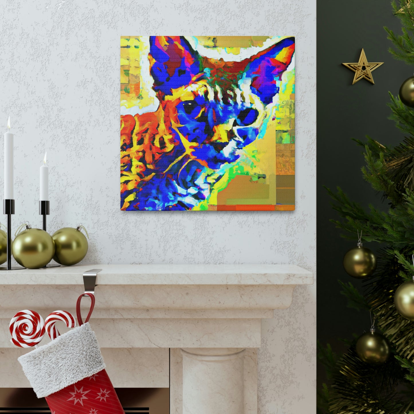 "Pop Art Devon Rex" - Canvas