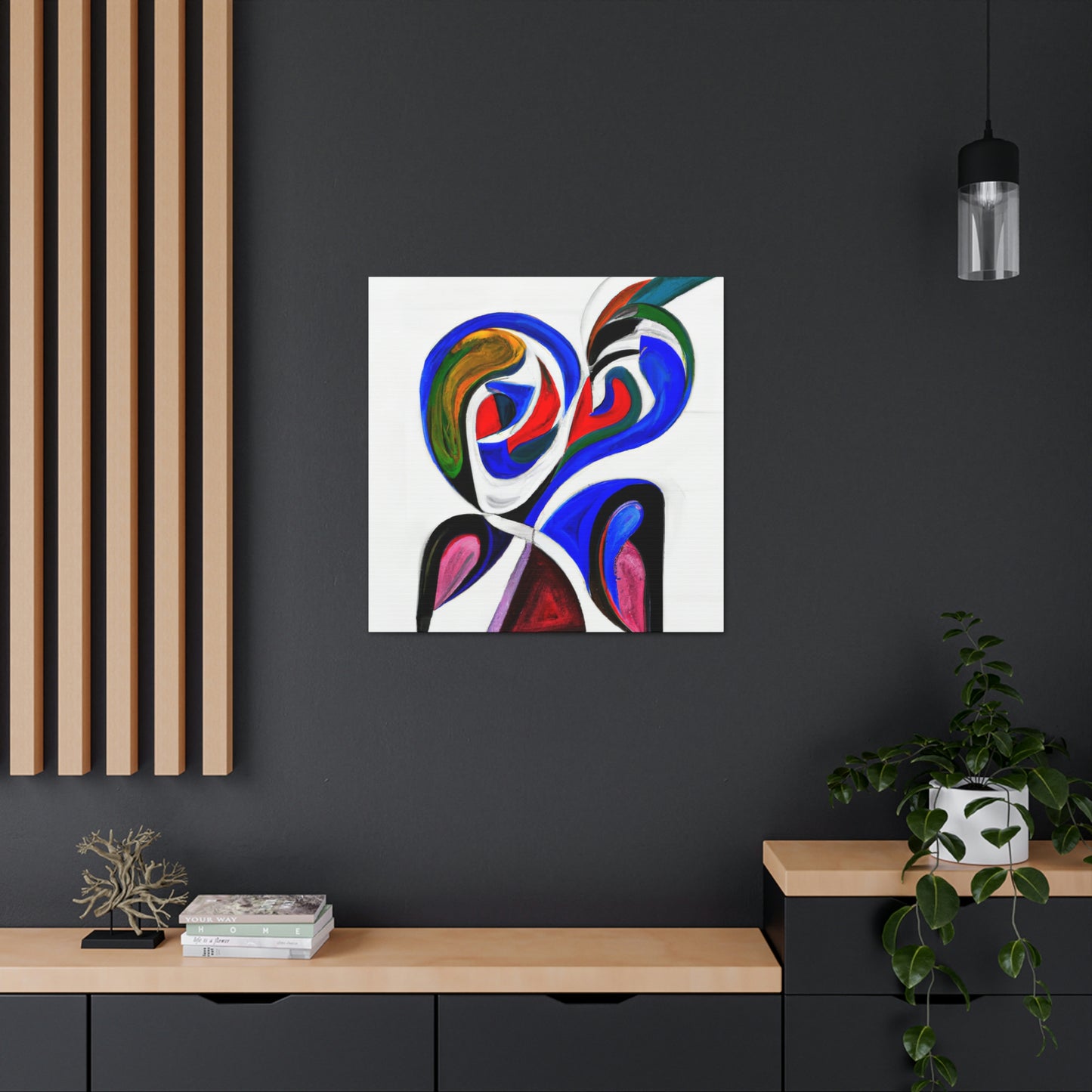 Lovebirds in Flux - Canvas