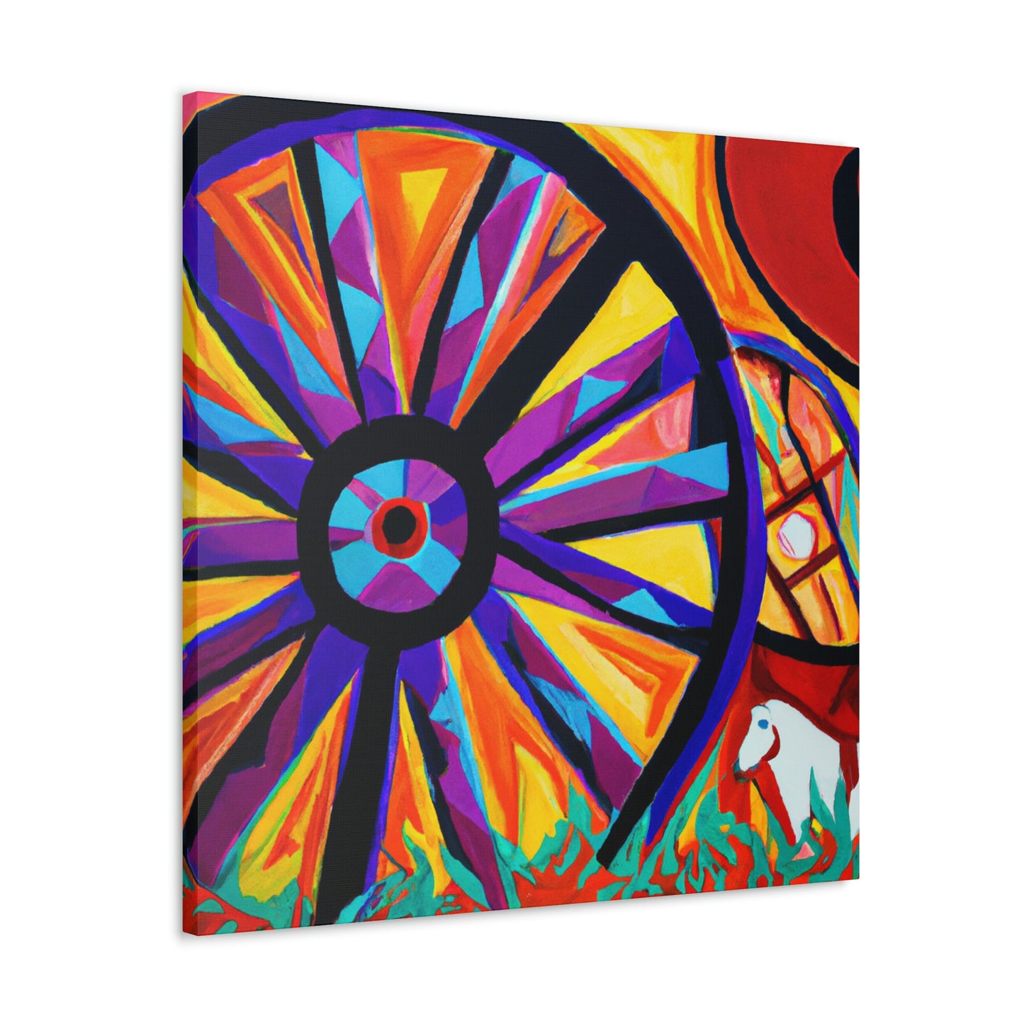 "Wagon Wheel Symphony" - Canvas