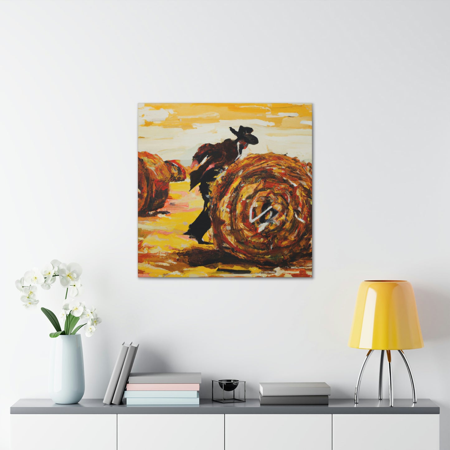 "Hay Bale Harmony 1941" - Canvas