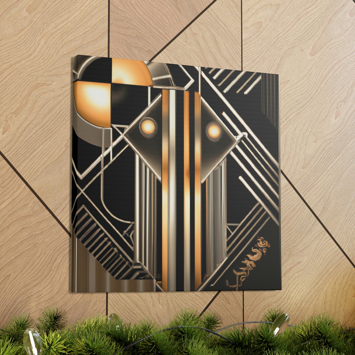 "Geometric Glittering Glimpse" - Canvas