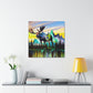 Moose in Art Deco - Canvas