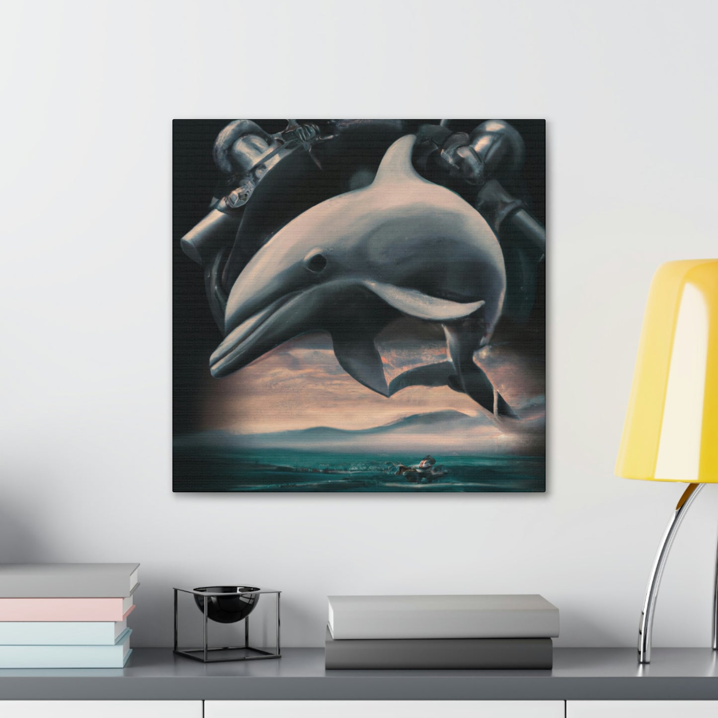 Dolphin's Clockwork Dream - Canvas