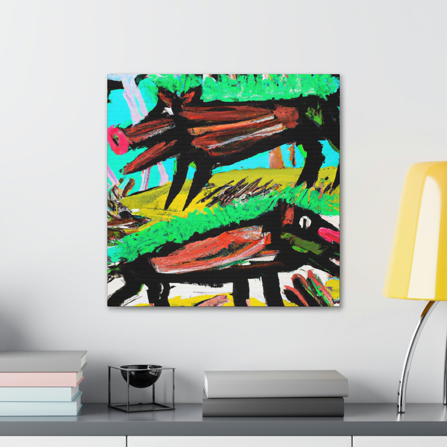 "Boars in the Wilderness" - Canvas