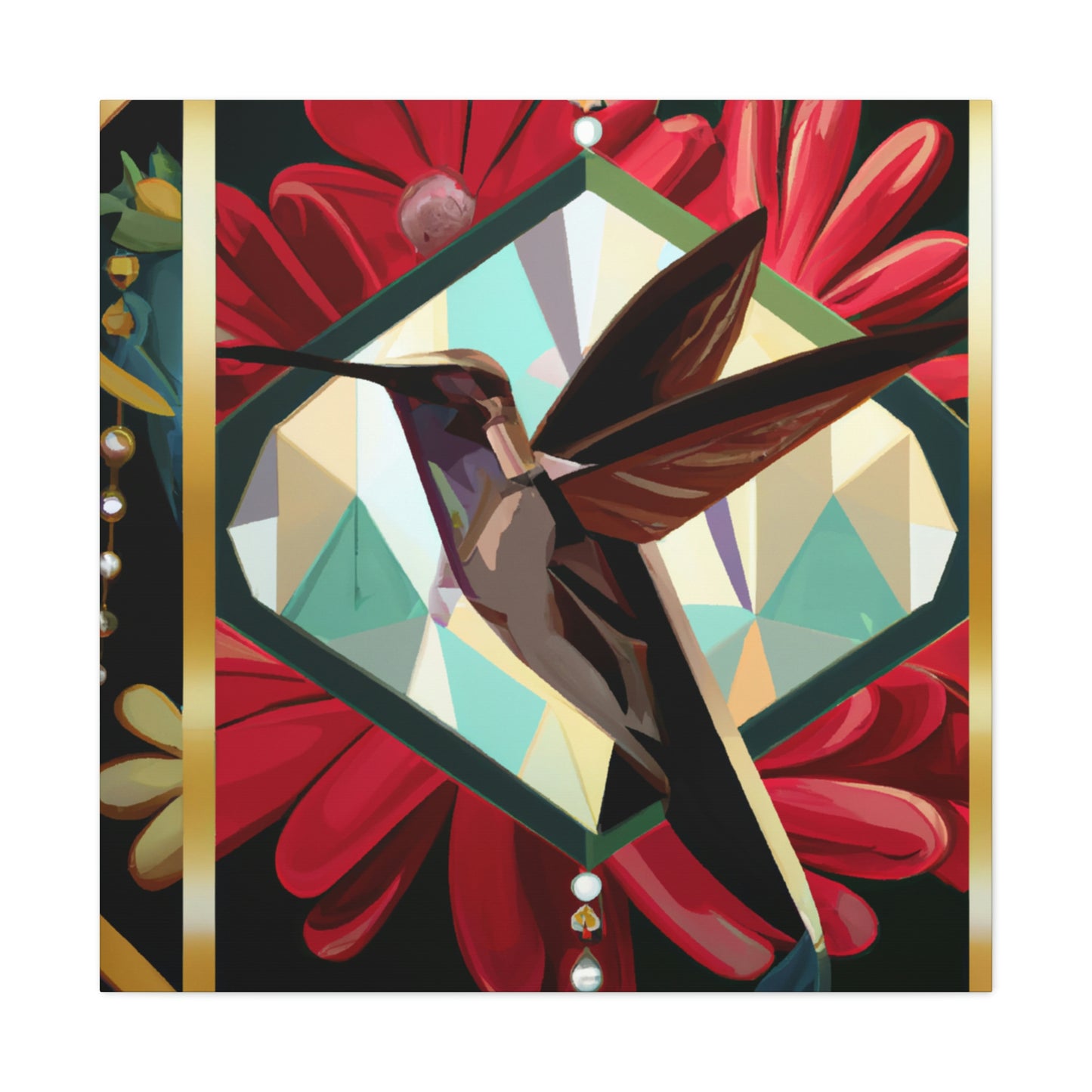 "Ruby-Throated In Flight" - Canvas