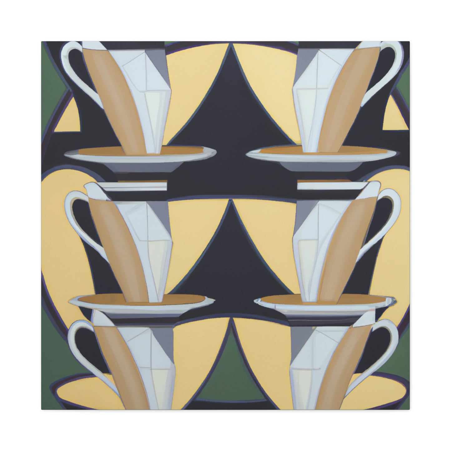 Charming Teacup Symphony - Canvas