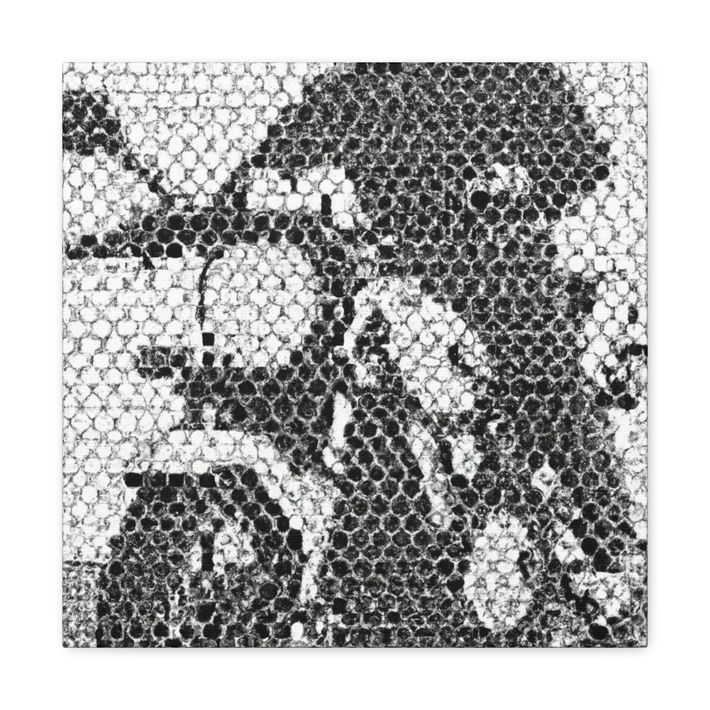 Motorcycles in Pointillism - Canvas