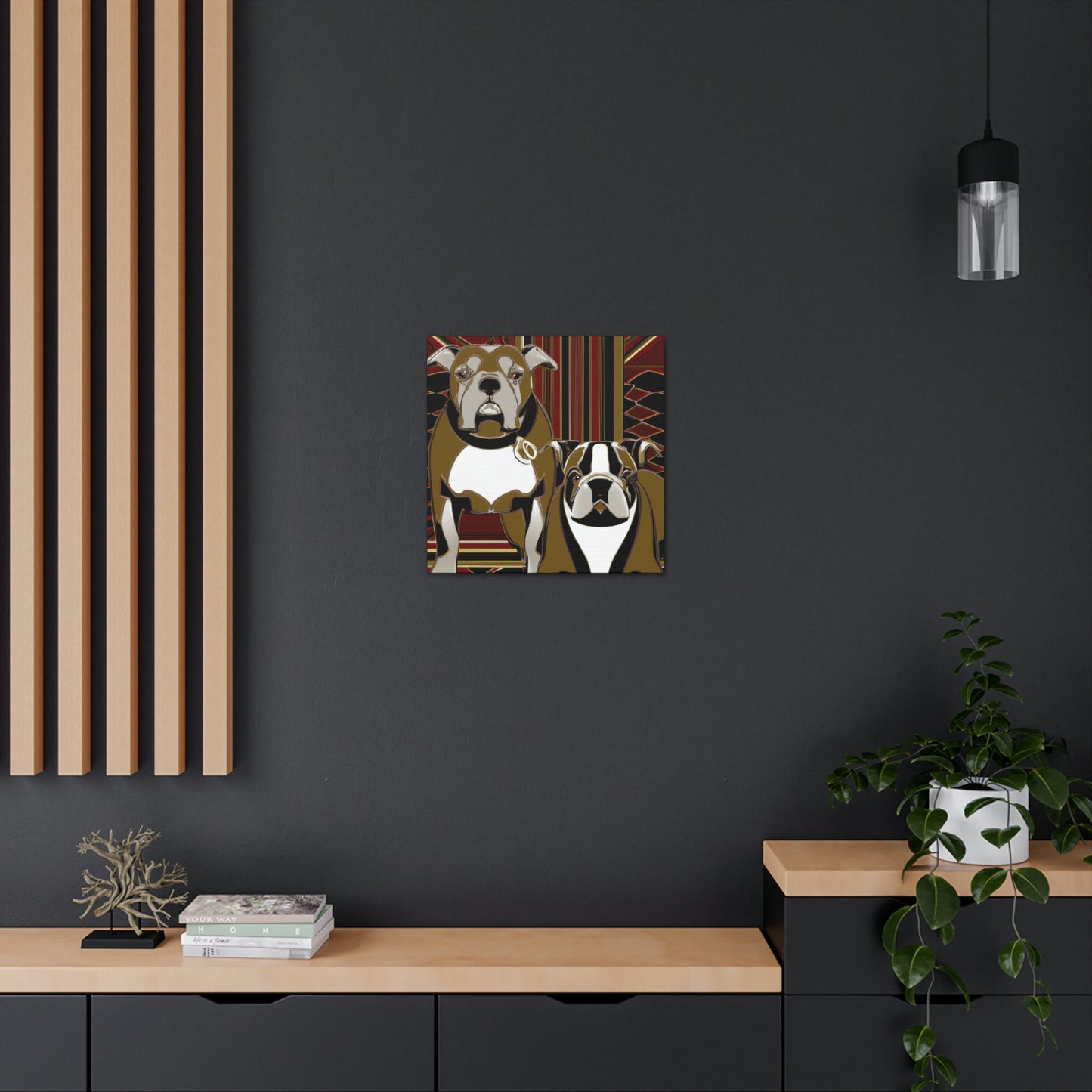 "Bulldog's Deco Grandeur" - Canvas