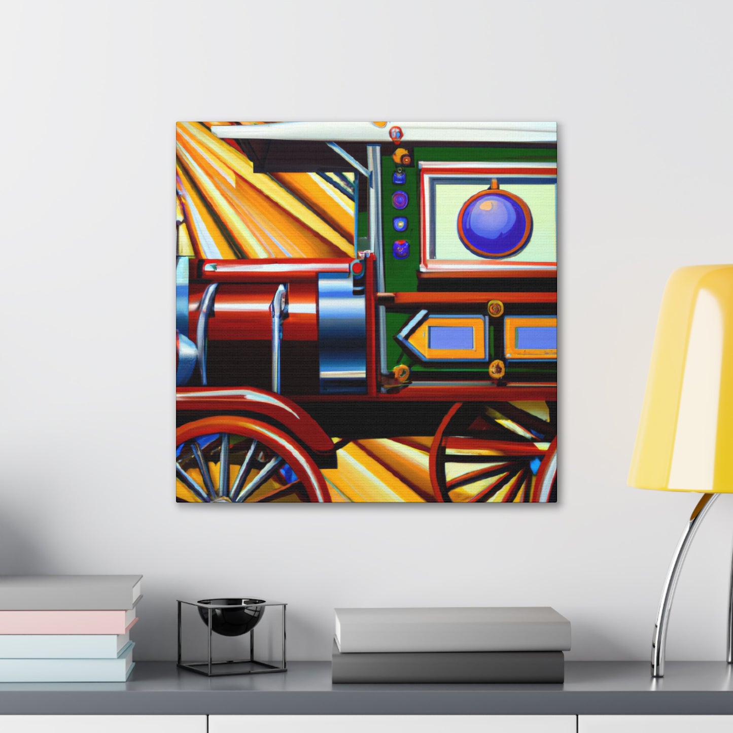 "Wheels of Grandeur Vibrant" - Canvas