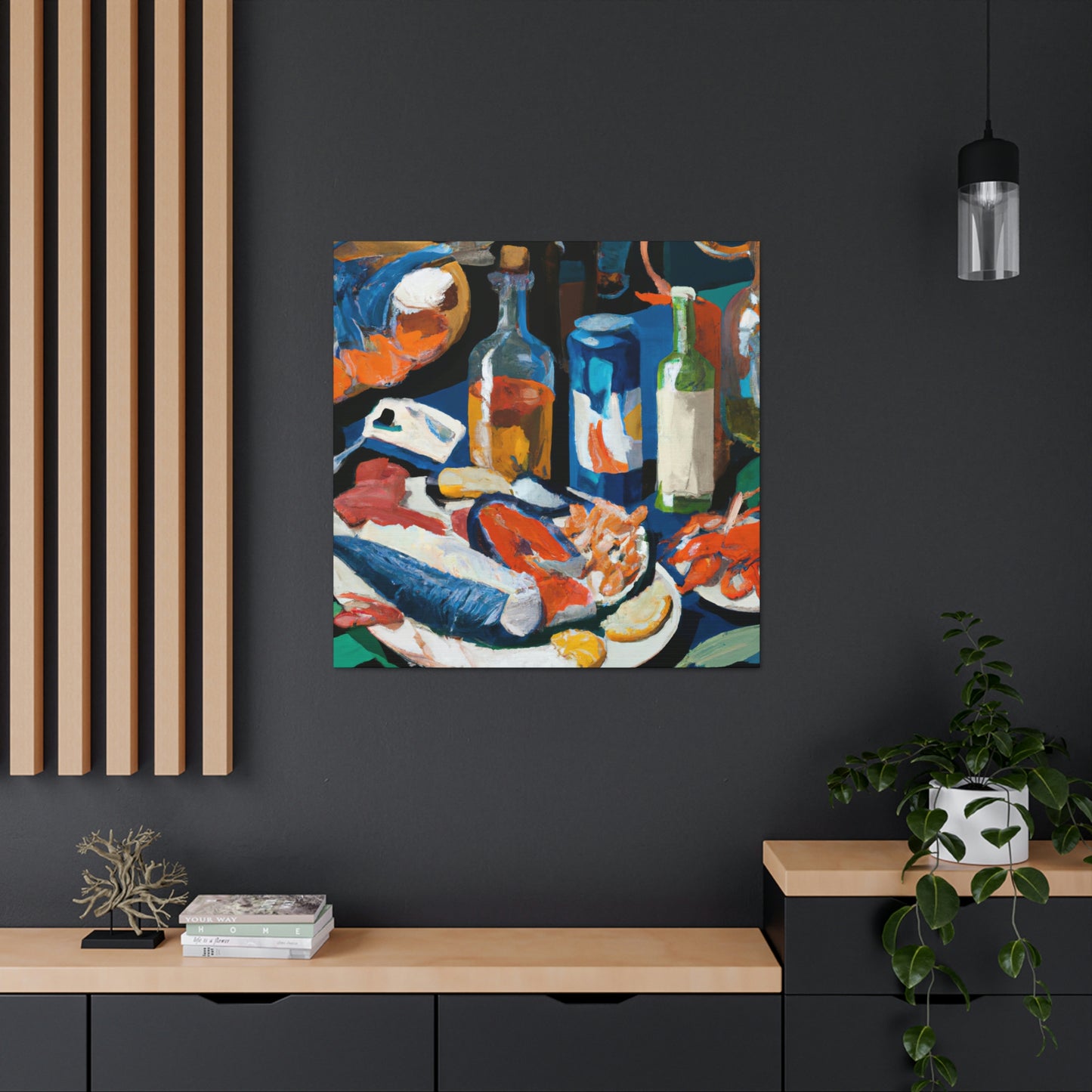 Seafood Neoclassical Feast - Canvas