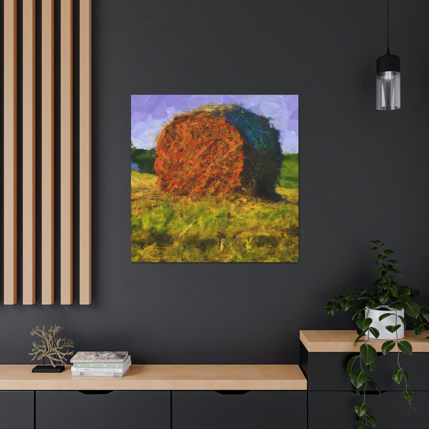 "Hay Bales in Bloom" - Canvas