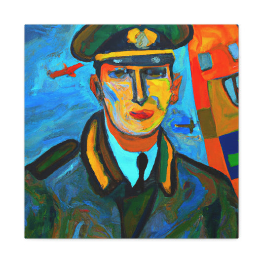 Navy Pilot in Fauve - Canvas