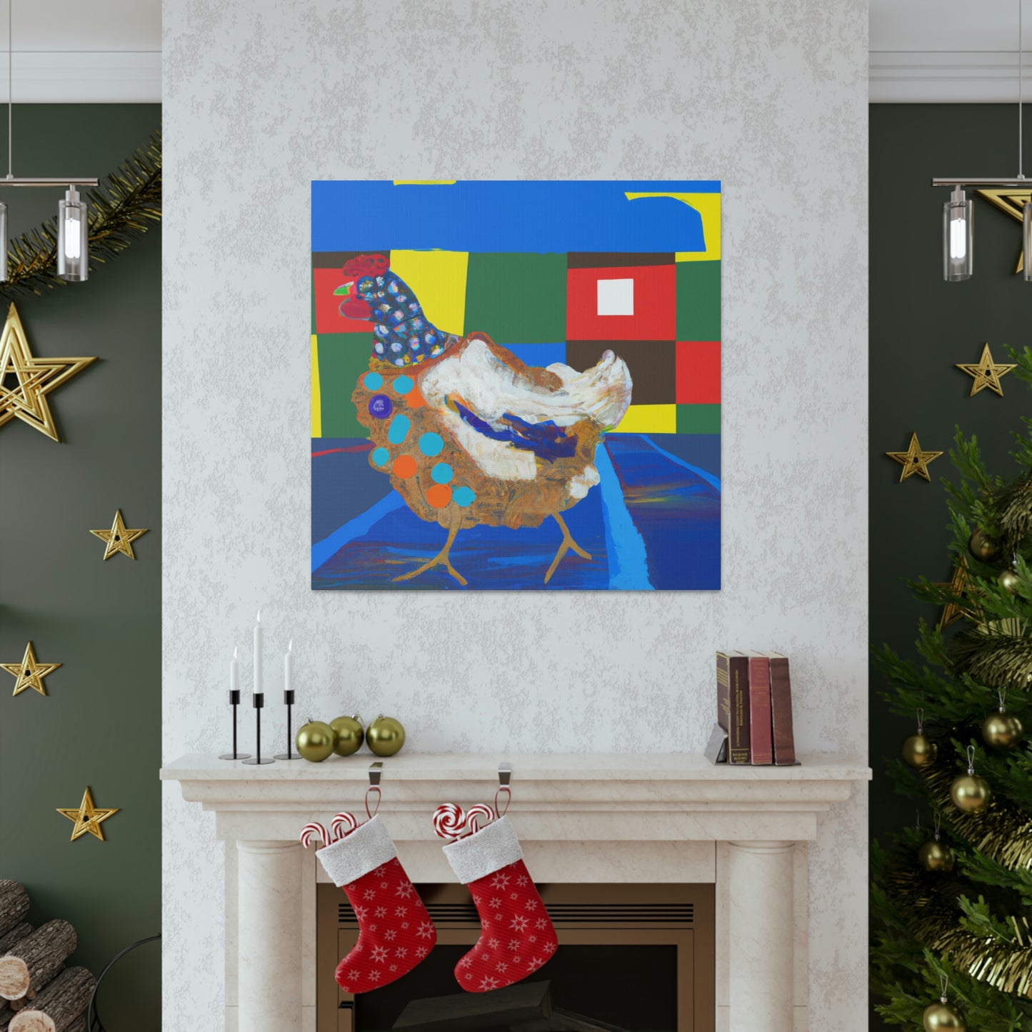 Chickens Take Flight - Canvas