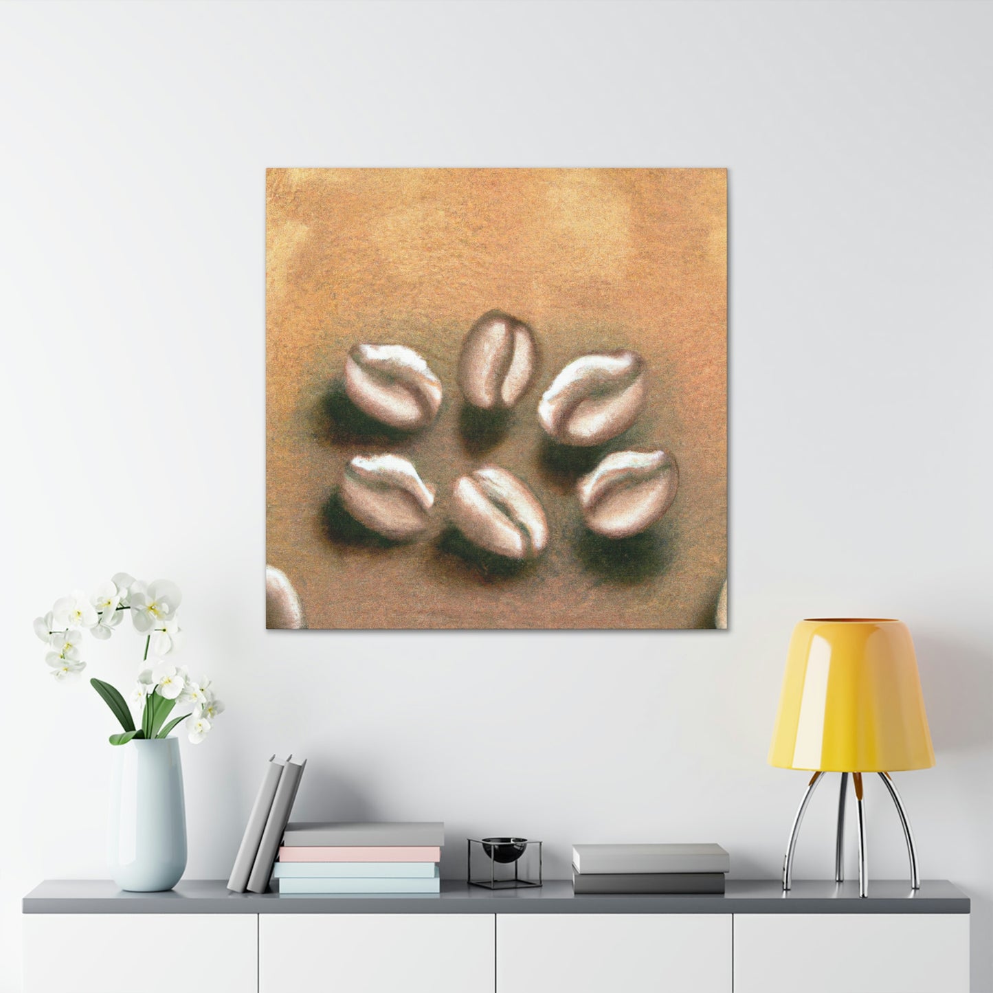 "Coffee Beans: Art Deco" - Canvas