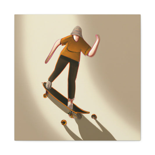 Skateboarding Abstract Minimalism - Canvas