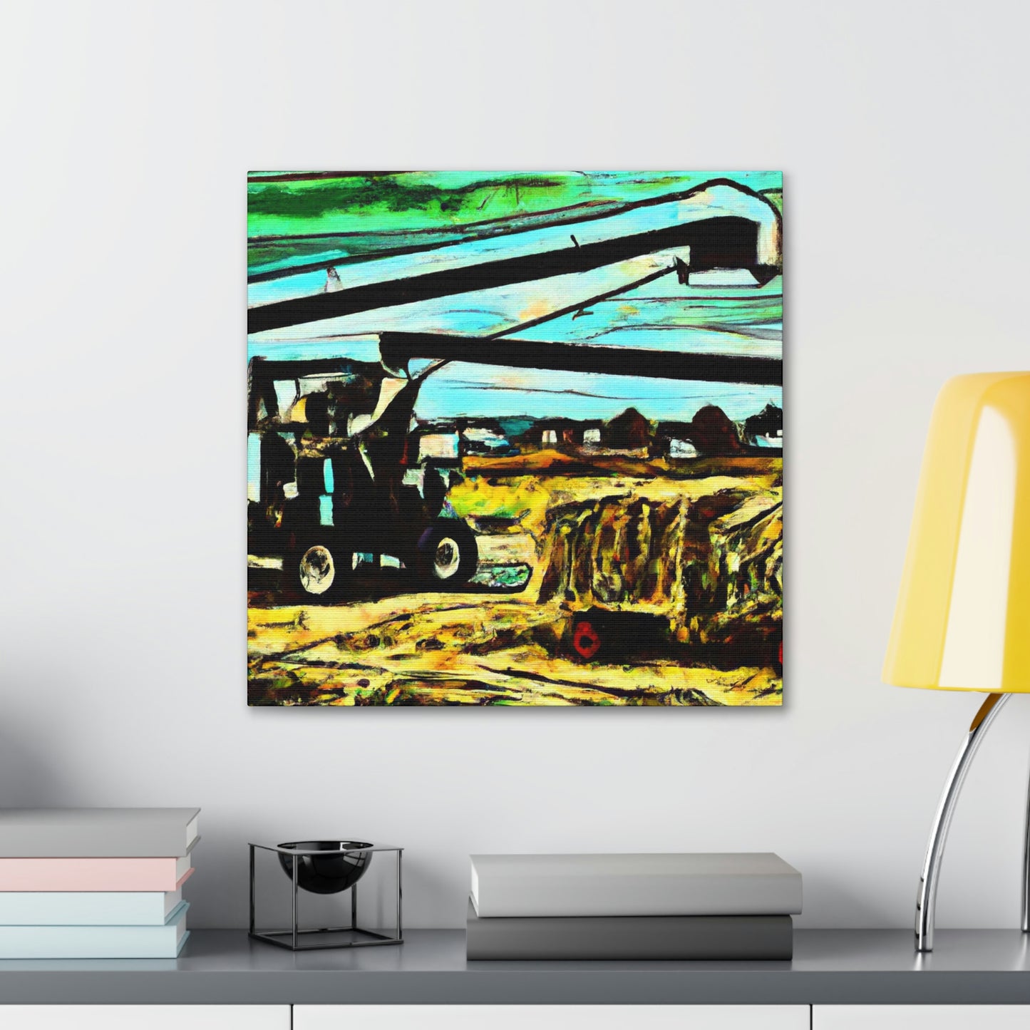 "Hay Baler at Dusk" - Canvas