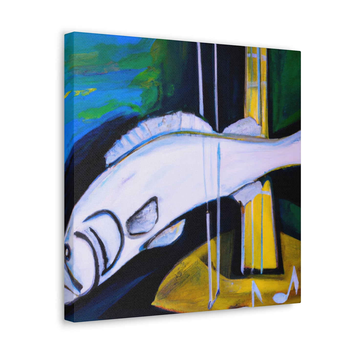 Bass in Abstracted Form - Canvas