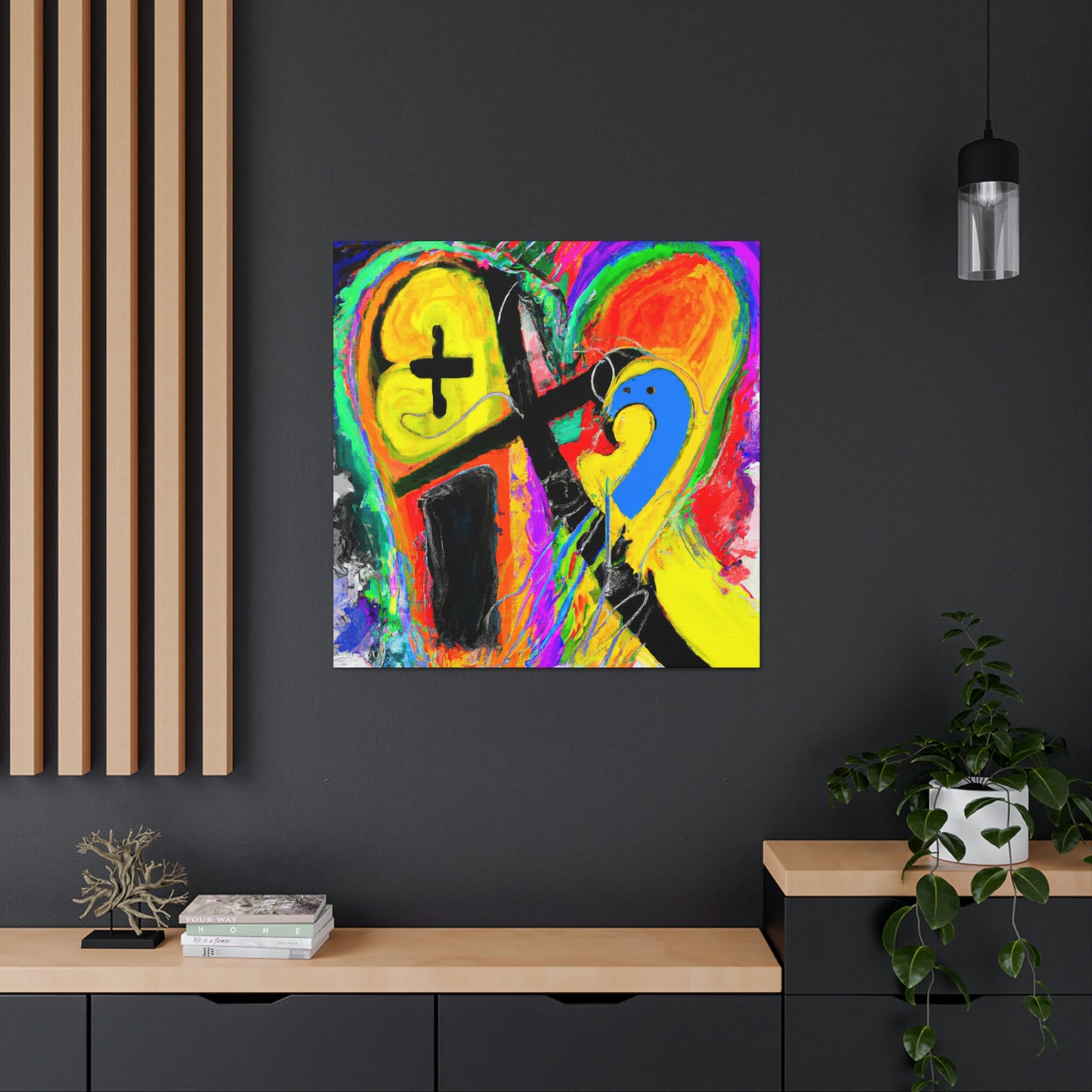 Love's Rainbow Embrace - Canvas