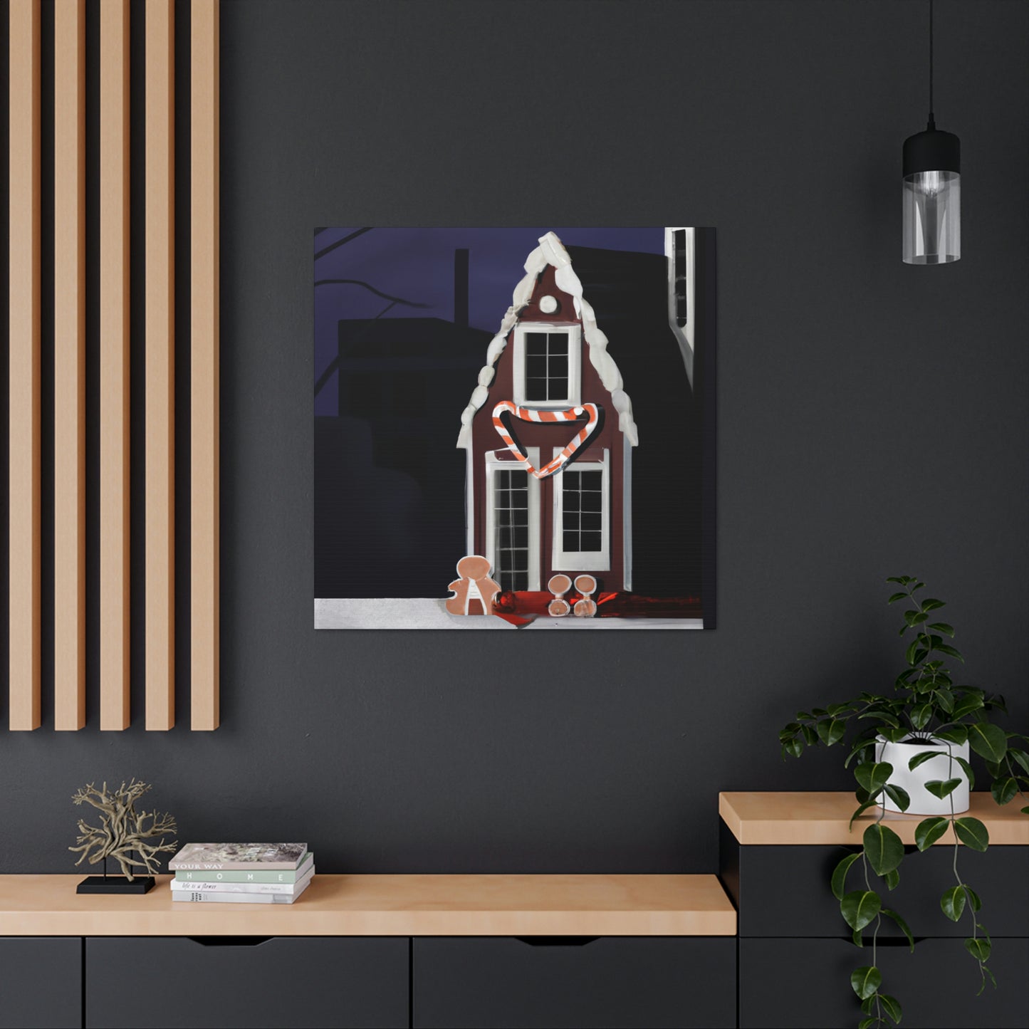 "Gingerbread Dream House" - Canvas