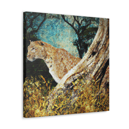 "Leopard in Beauty Bloom" - Canvas