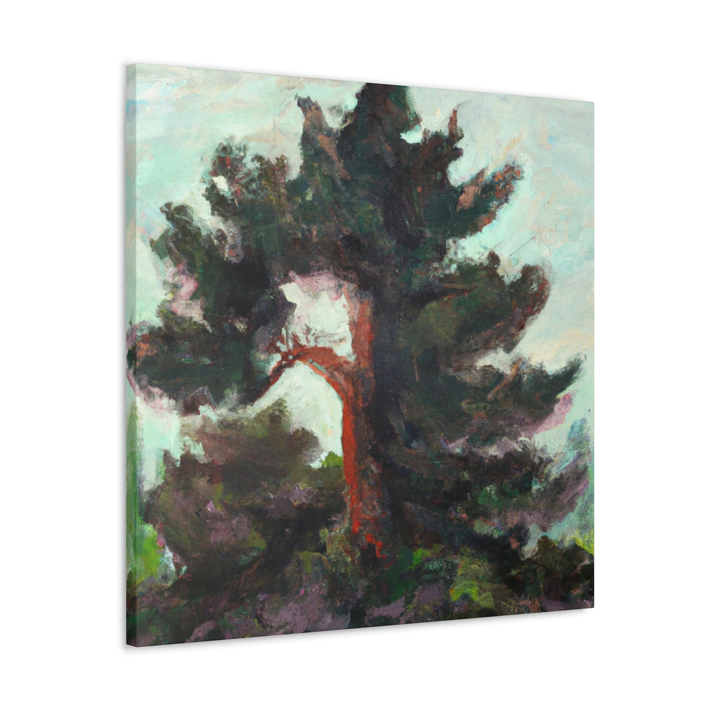 Cedar Tree Expressionism - Canvas