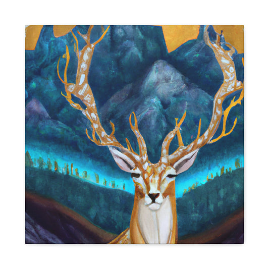 Deer in Deco Style - Canvas