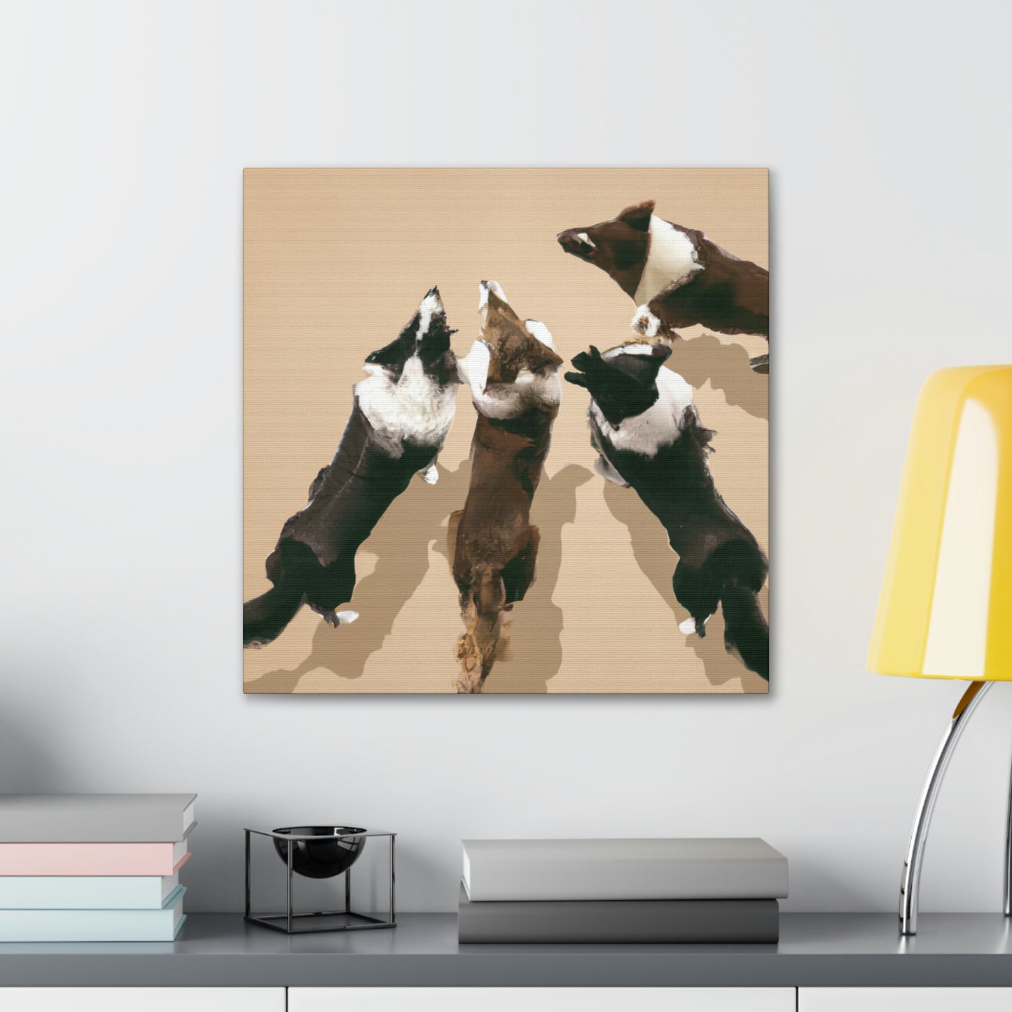 "Border Collie Brandish". - Canvas