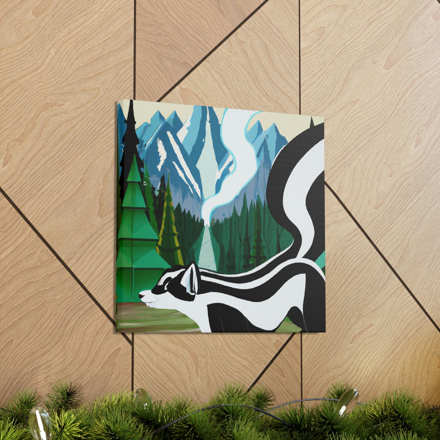 Skunk in Art Deco - Canvas