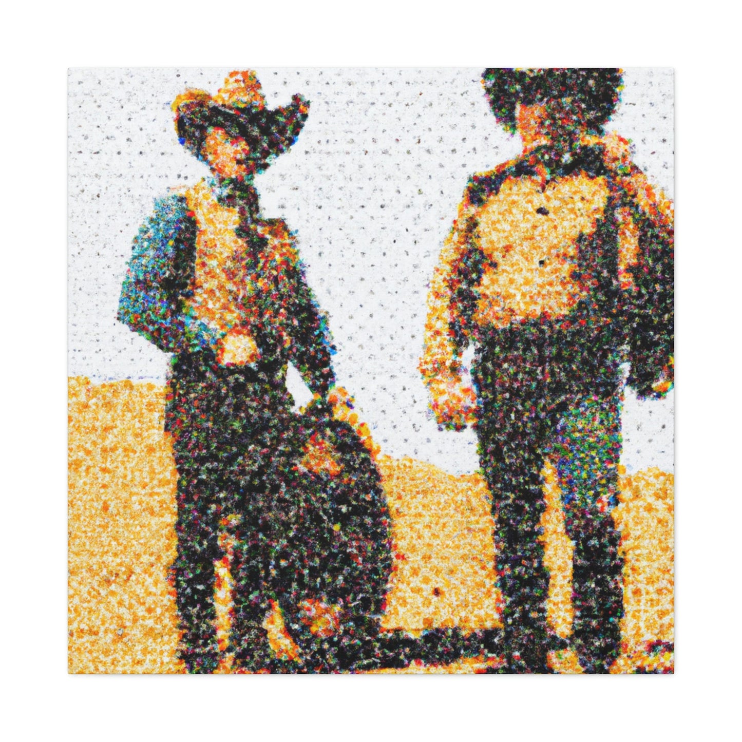 "Saloon: Pointillist Vision" - Canvas