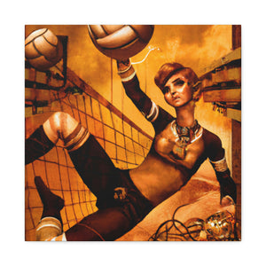 Victory in Steampunk Volley - Canvas