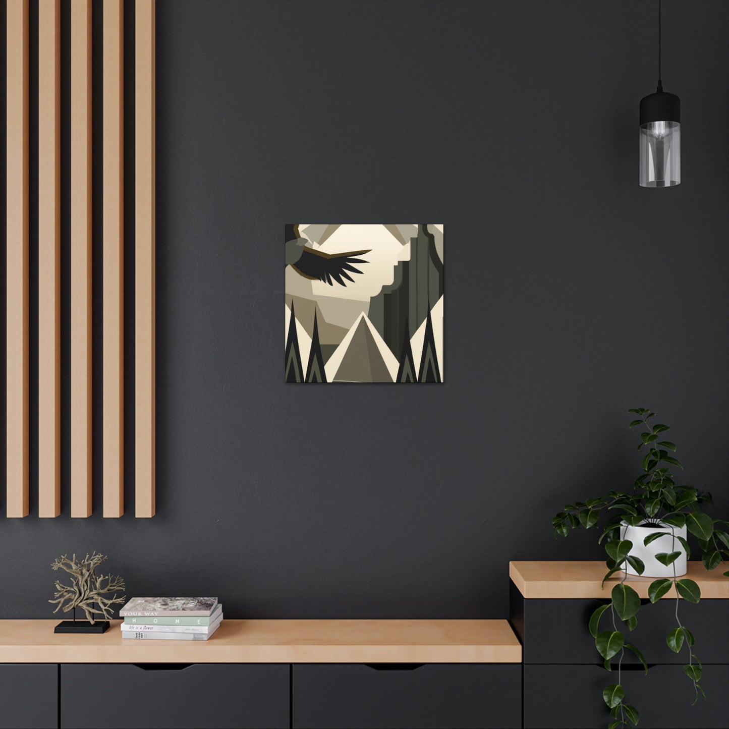 "Condor's Midnight Embrace" - Canvas