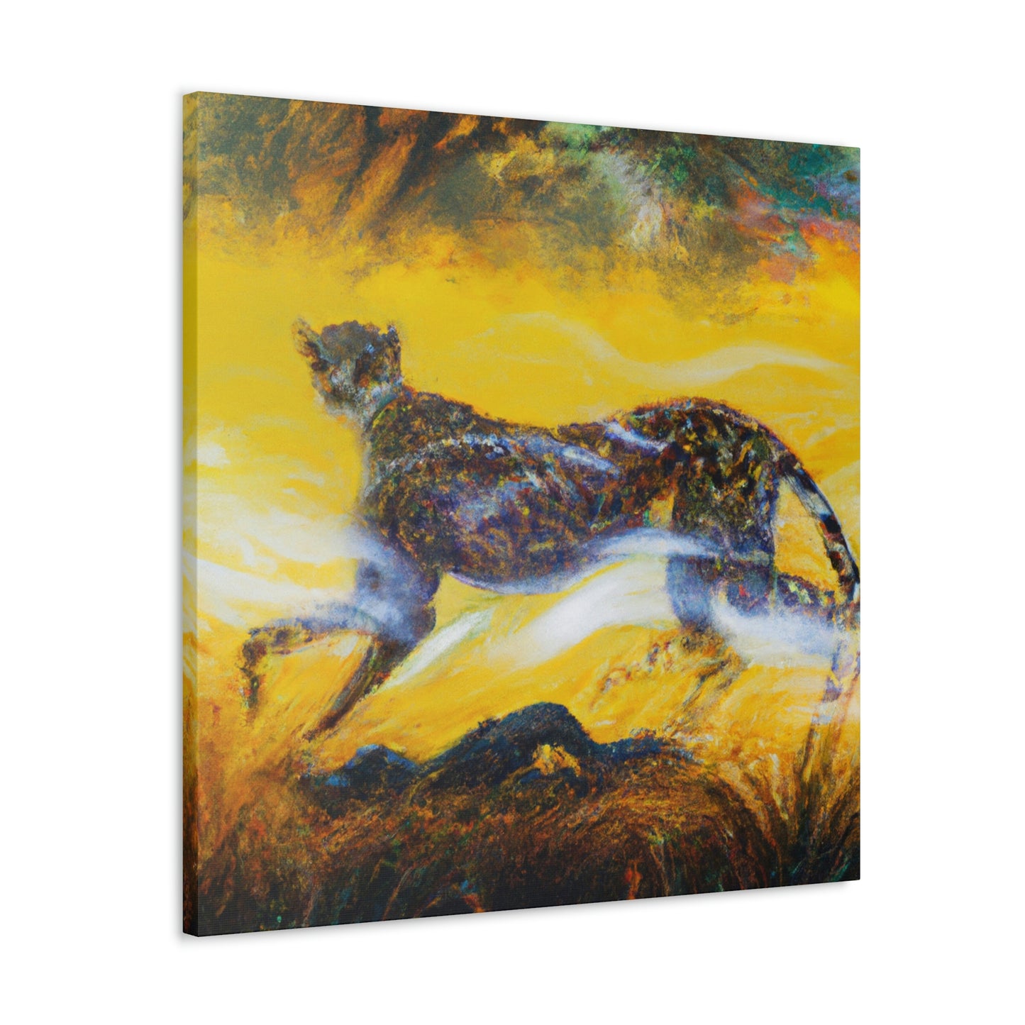 "Cheetah in Art Deco" - Canvas