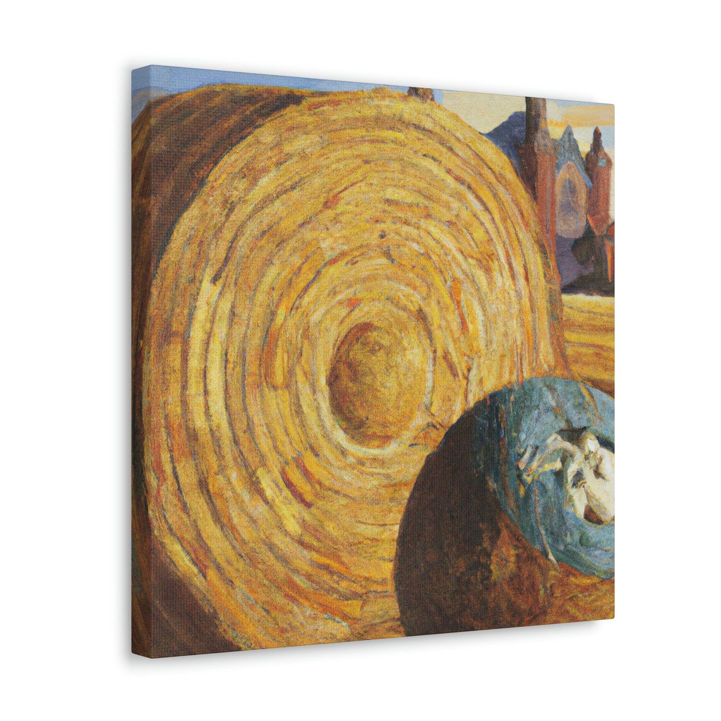 Hay Bales in Bloom - Canvas