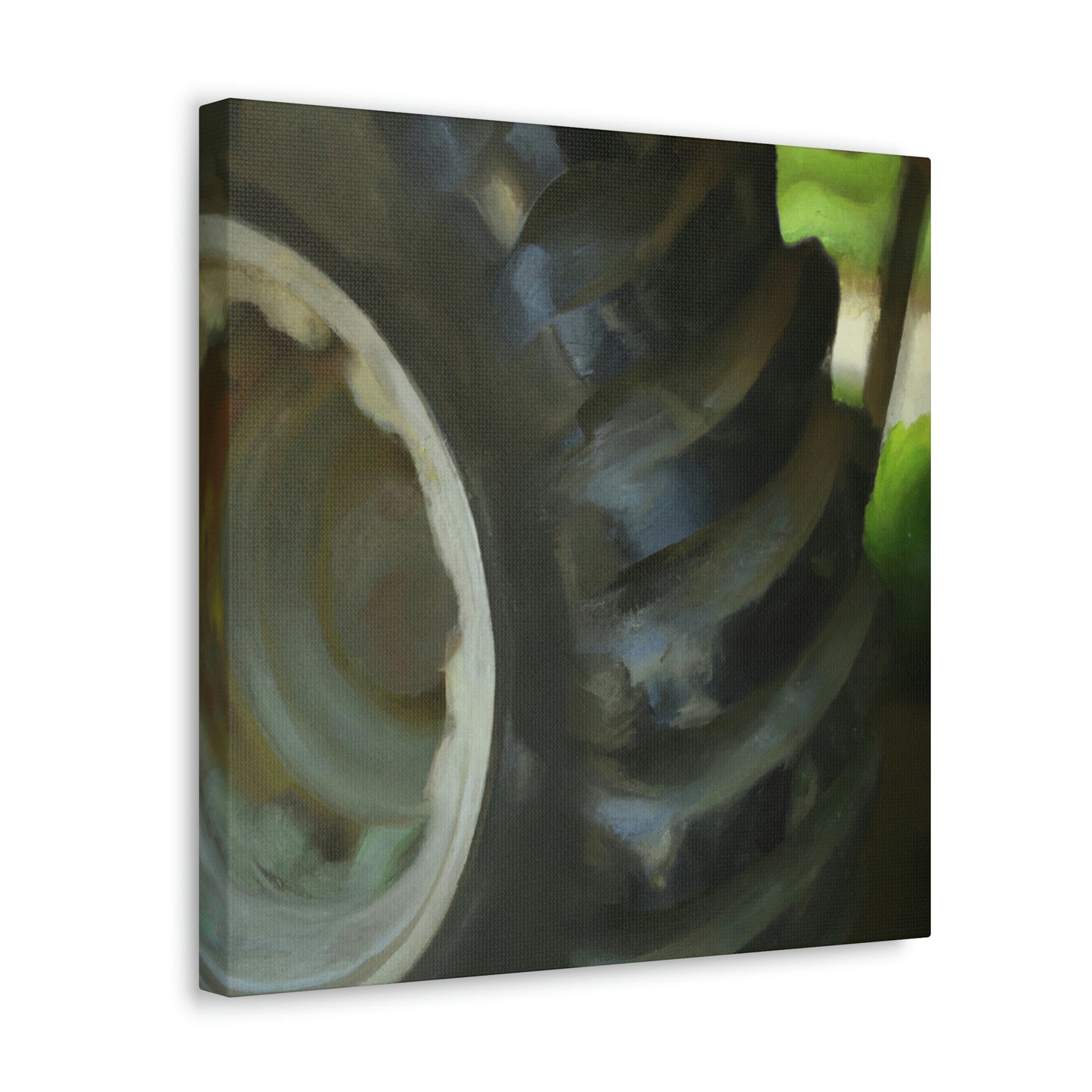 "Tractor Tire Reflection" - Canvas