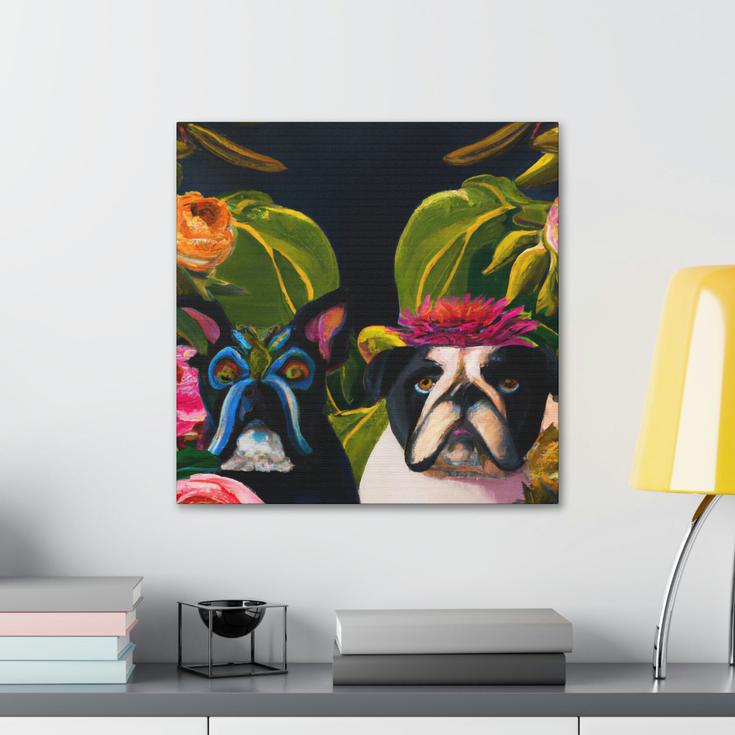 English Bulldog Triumphant - Canvas