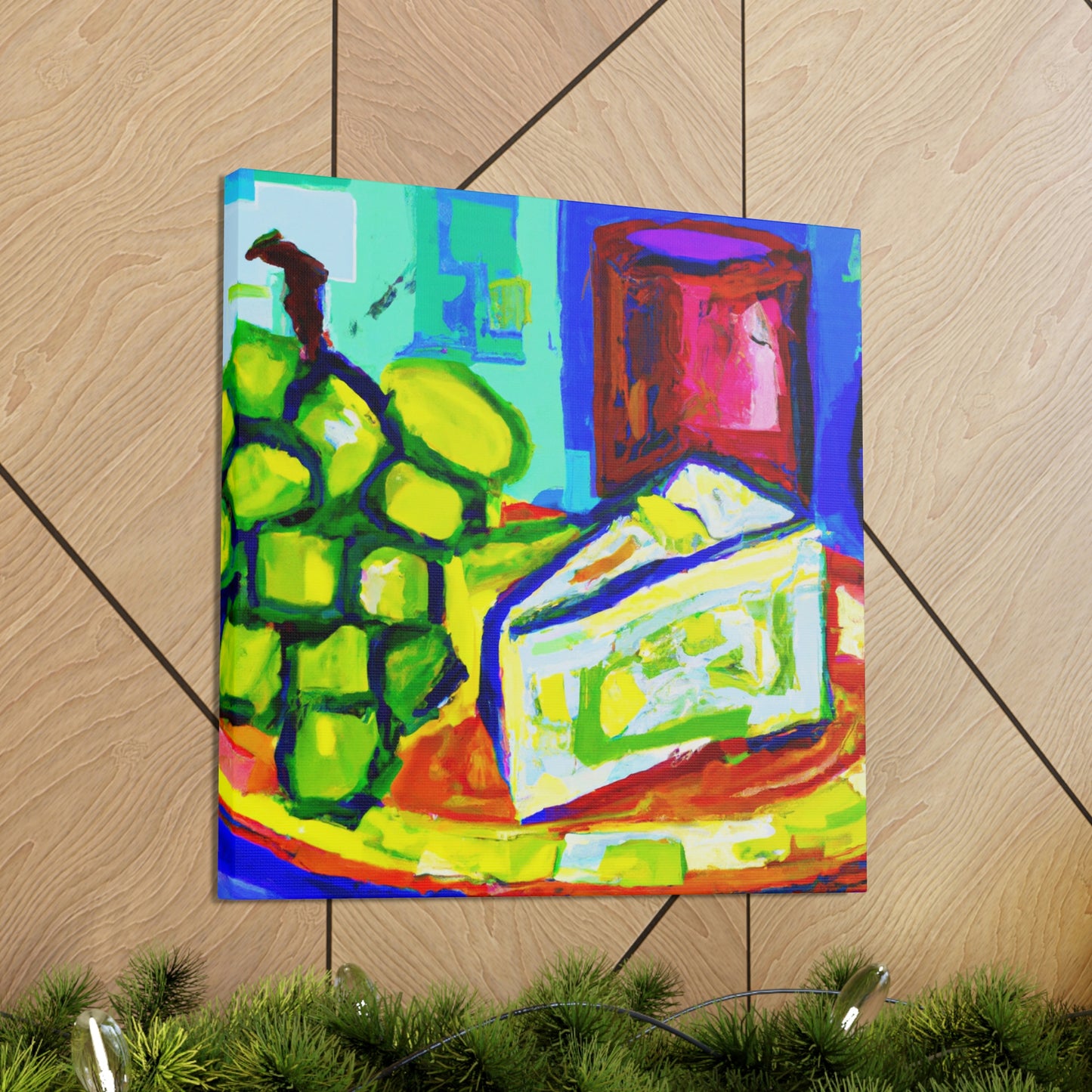 Cheese and Grapes Fauvism - Canvas