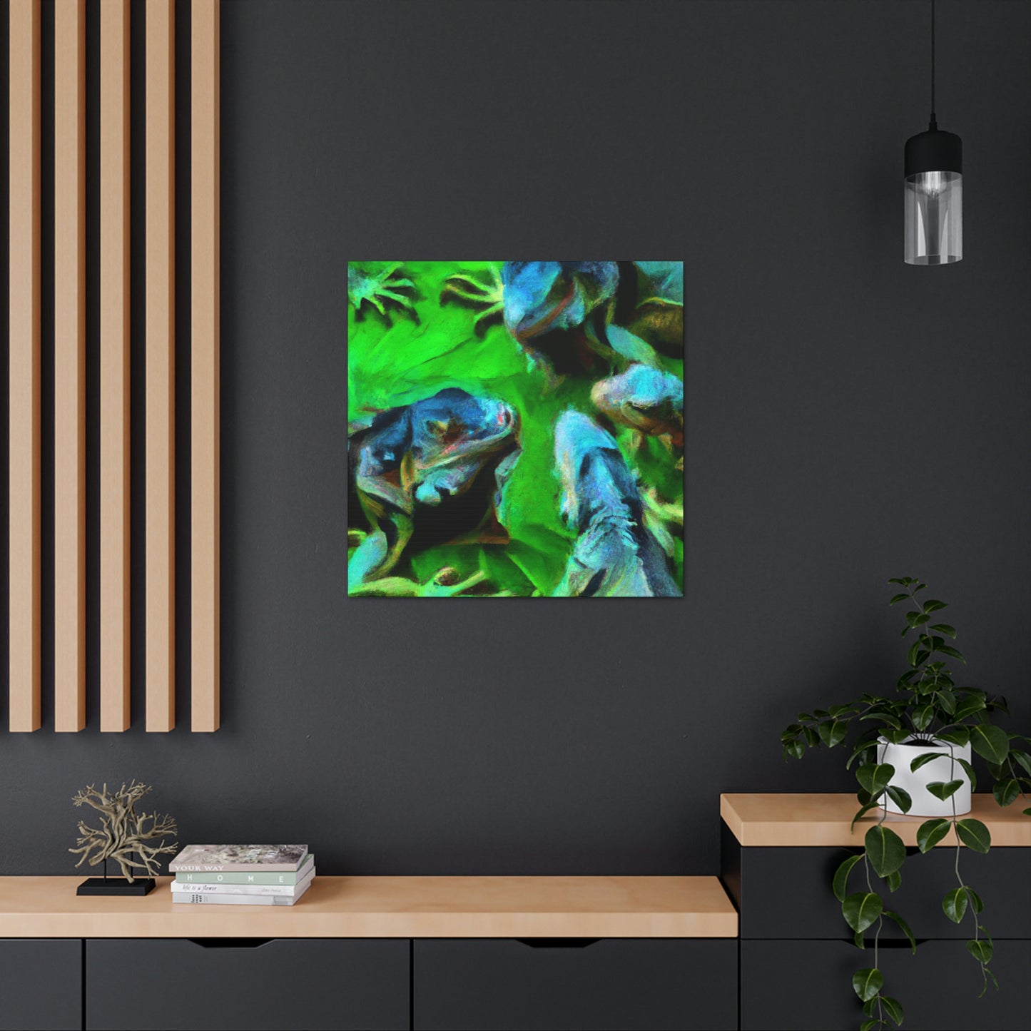 Iguanas in Impressionism - Canvas