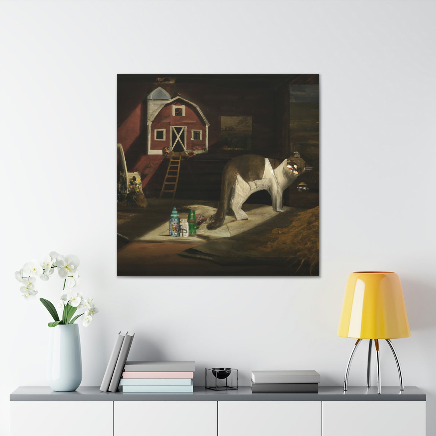 Barn Cat's Dreamscape - Canvas