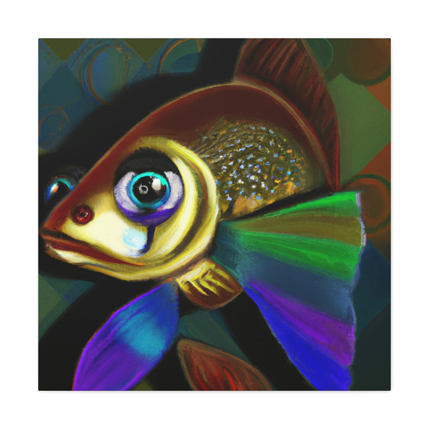 Guppy Art Deco Swirl - Canvas