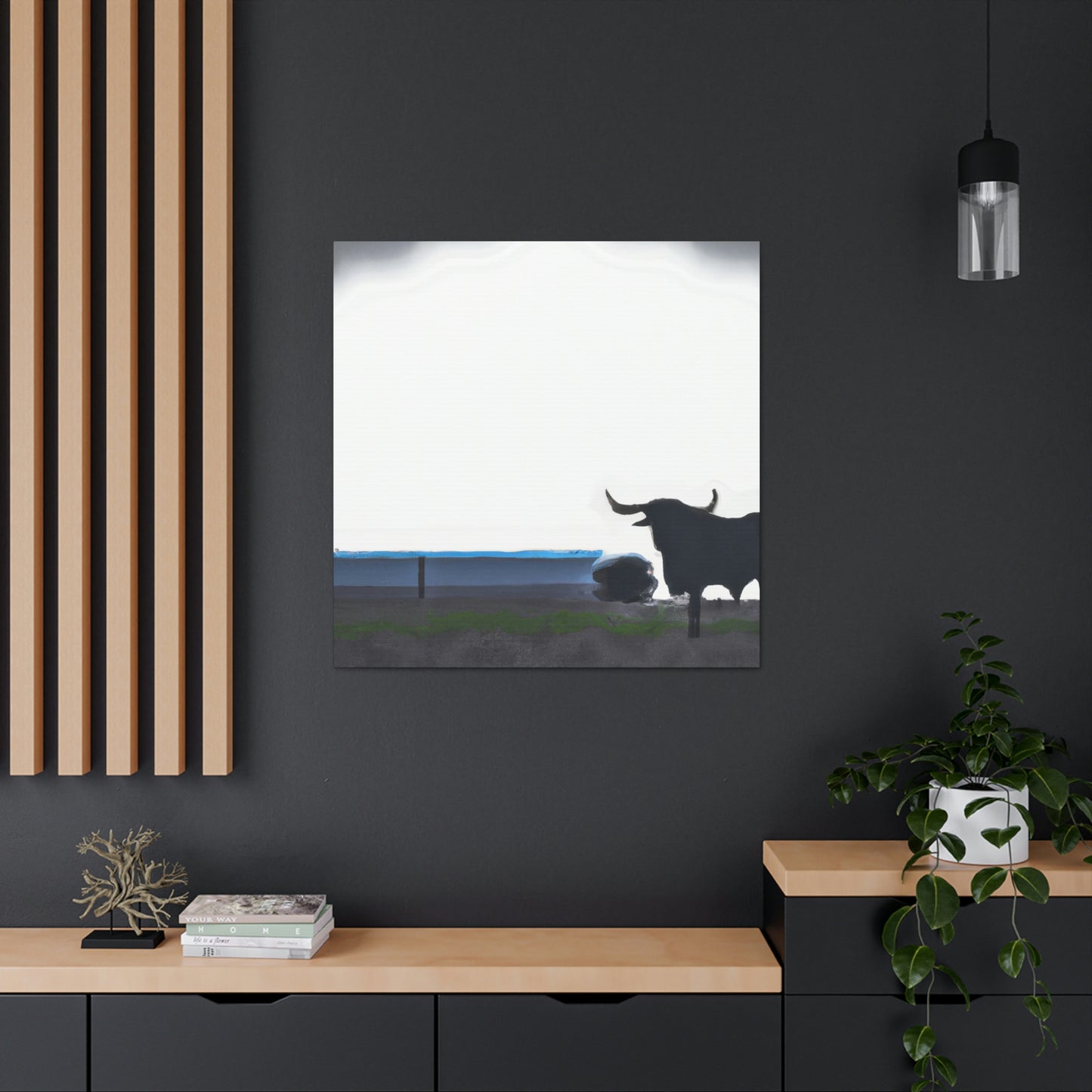 Lone Texas Longhorn - Canvas