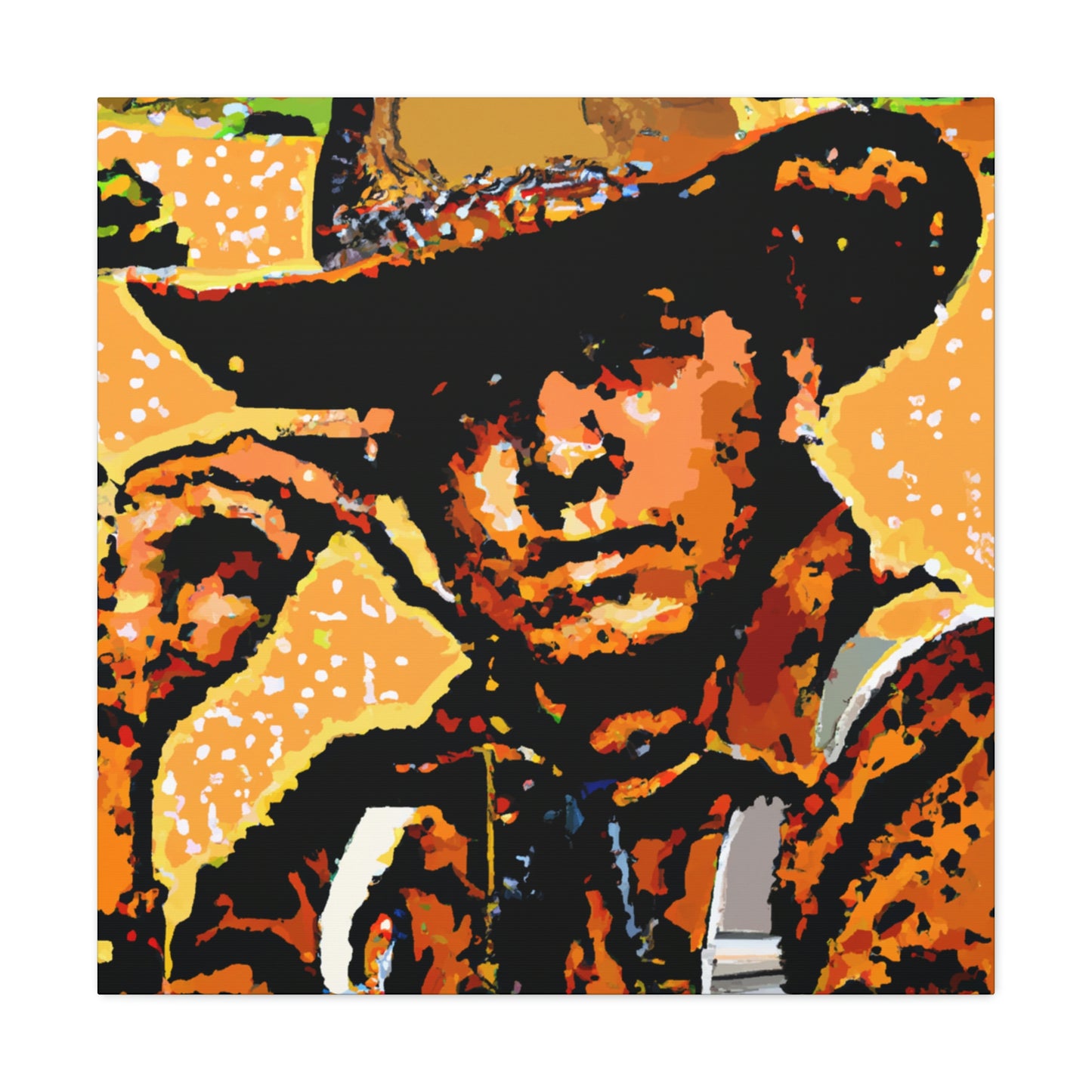 "Ranch Hand Pointillism" - Canvas