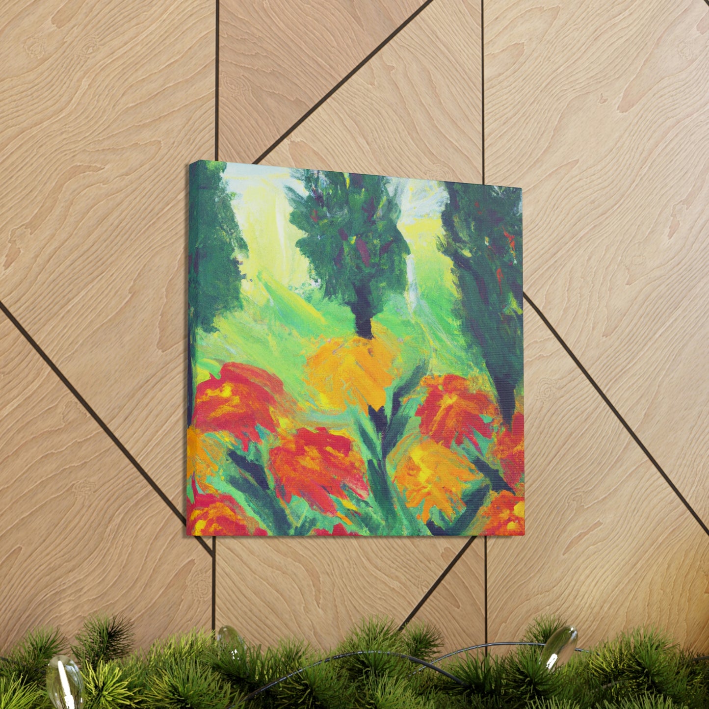 Marigolds in Expressionism - Canvas