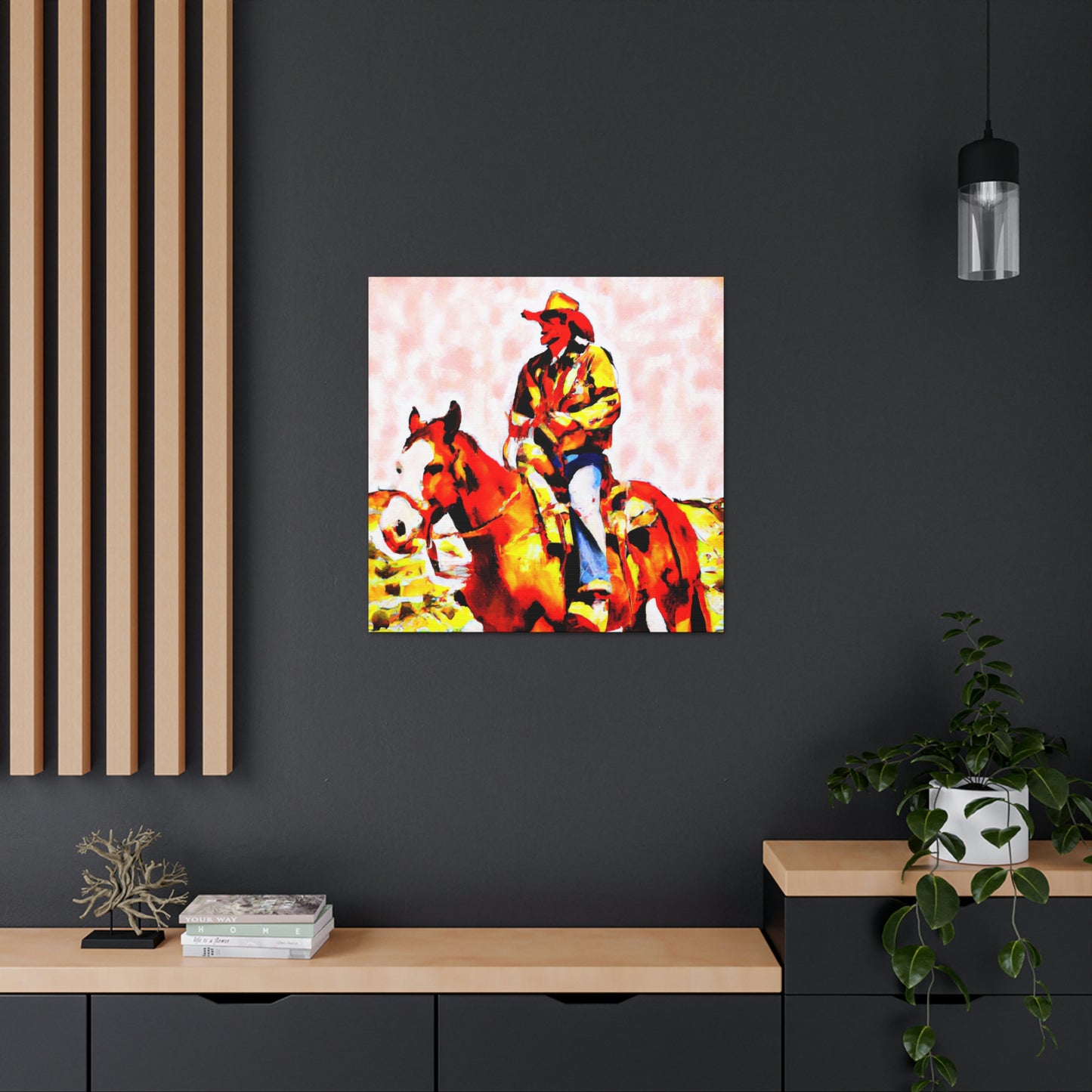 Pony Express Triumphant. - Canvas