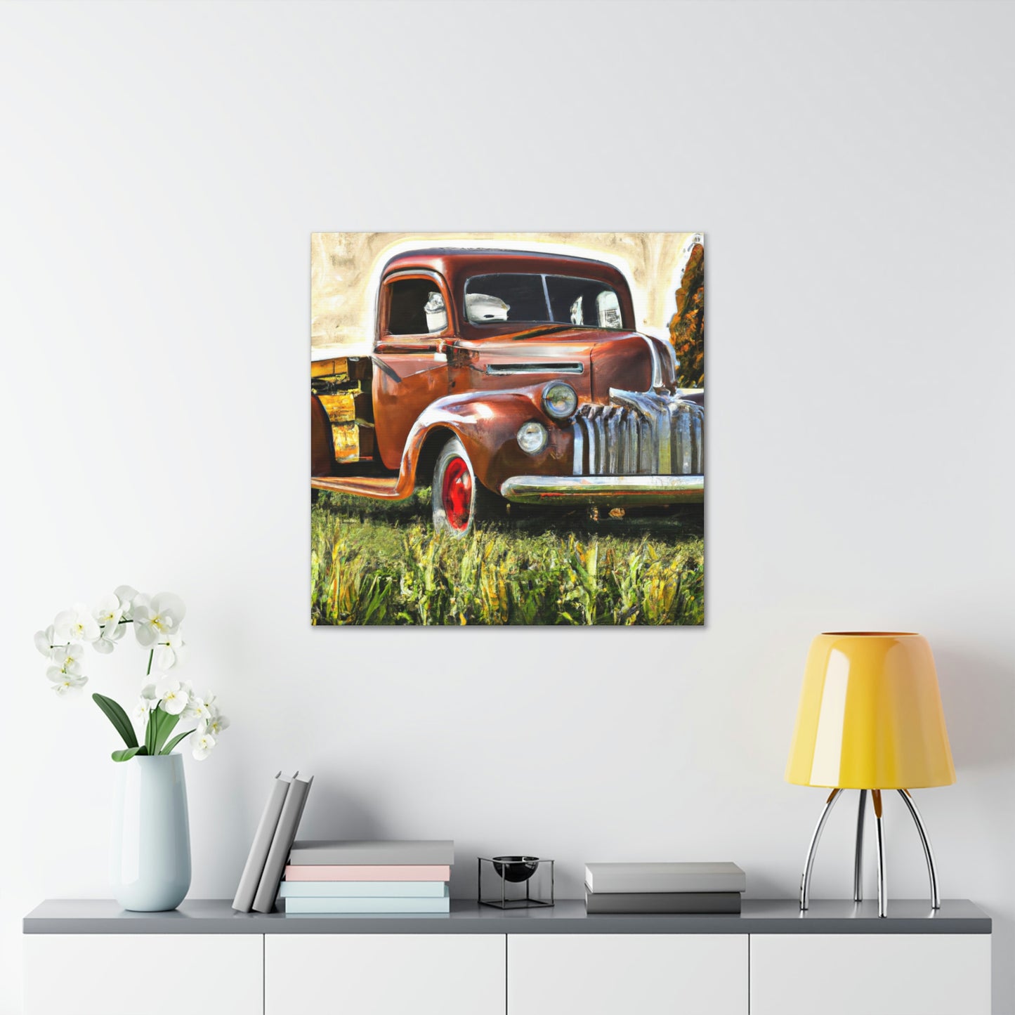 "Aged Pickup Truckard". - Canvas