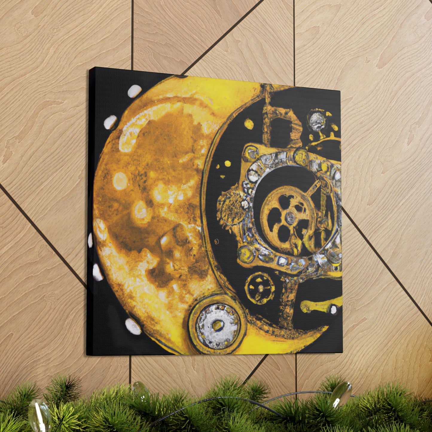 "Moonlit Clockwork Dreamscape" - Canvas