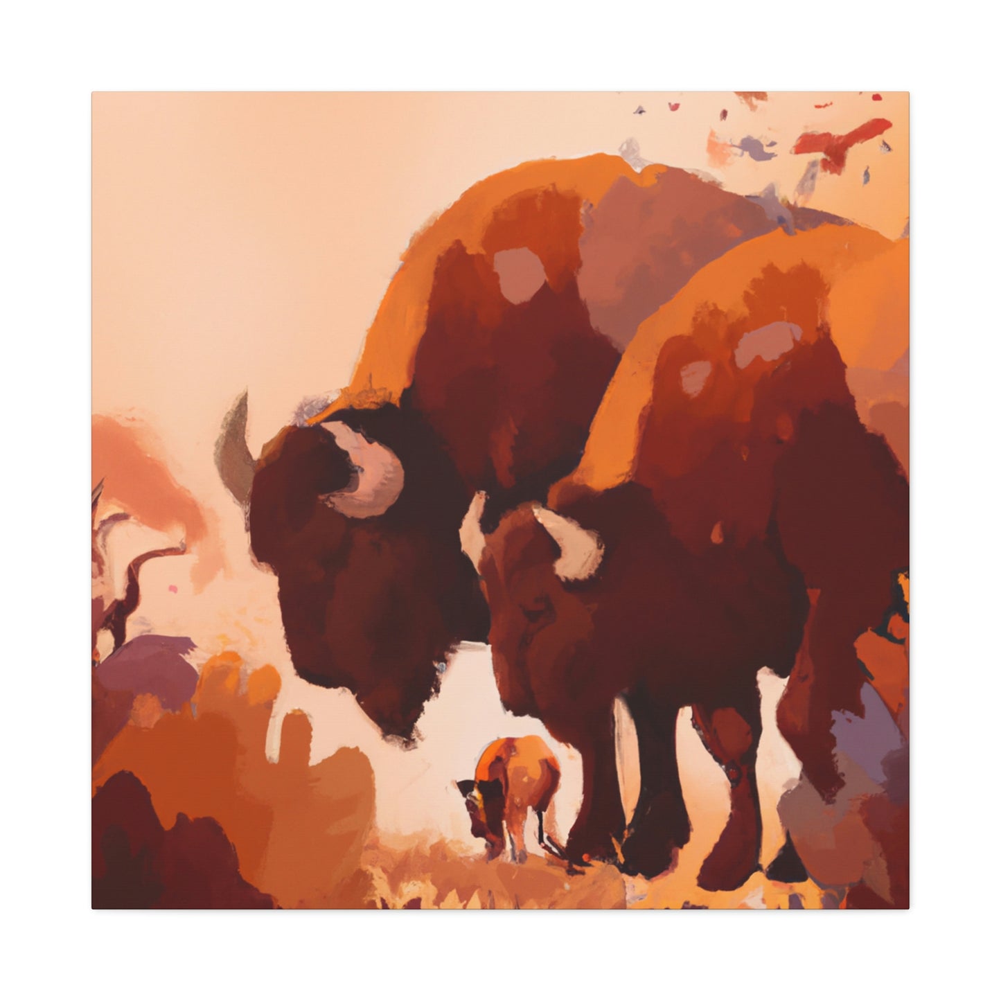 "Bison in Art Deco" - Canvas