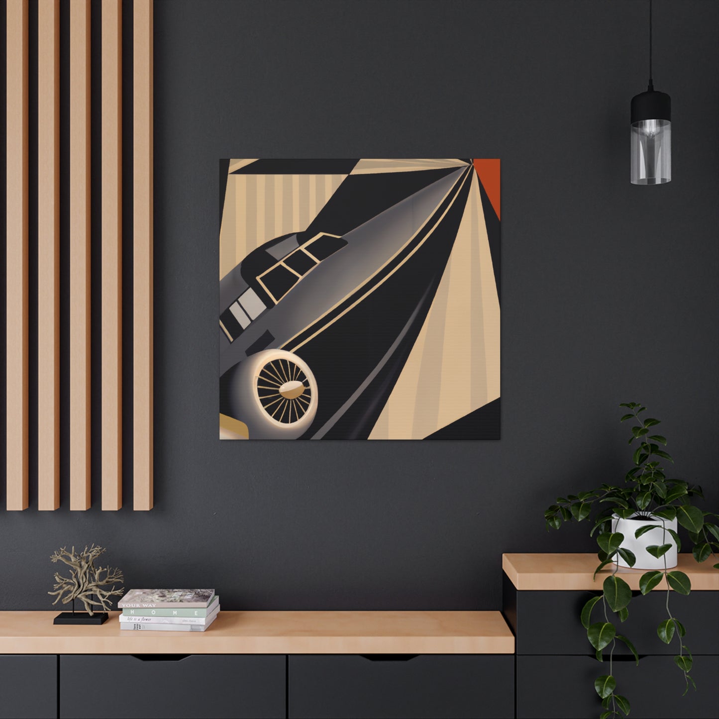 "Vintage Airplane Soaring" - Canvas